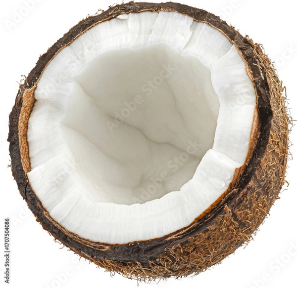 Obraz Coconut on white background