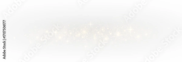 Fototapeta Dusty sparkles and glowing stars fill the background with festive brilliance.