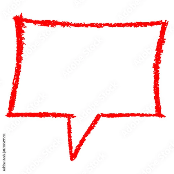 Obraz red text bubble