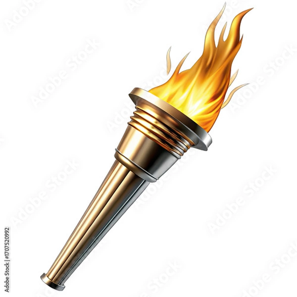 Fototapeta flashlight isolated on white background