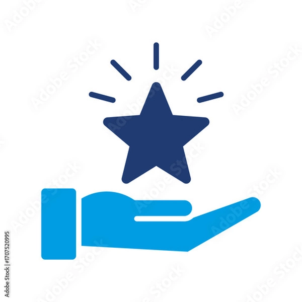 Fototapeta Value Icon Vector Illustration Blue Version