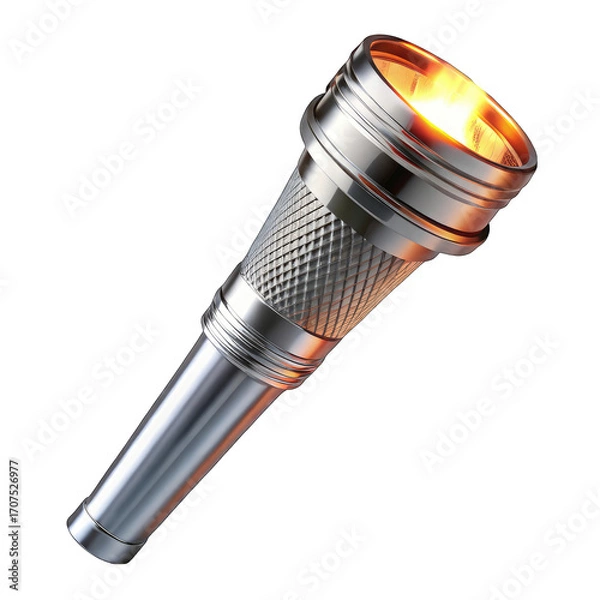 Fototapeta flashlight isolated on white background