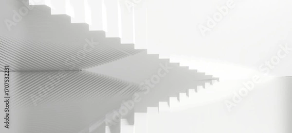 Fototapeta Abstract architecture background arched interior 3d render
