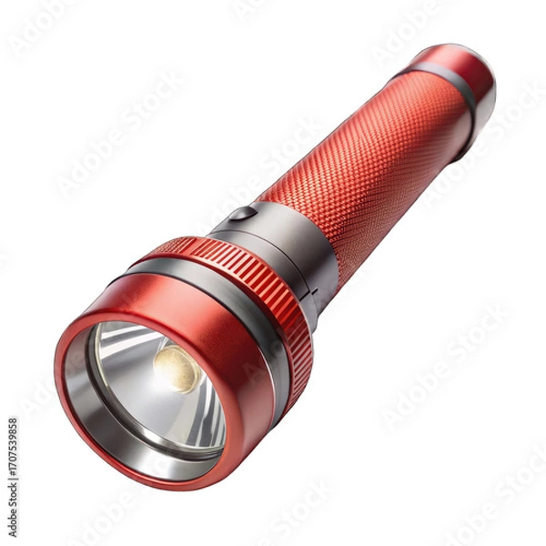 Fototapeta flashlight isolated on white background