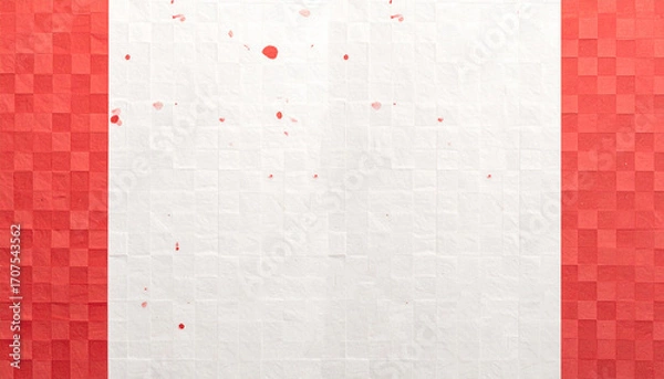 Obraz 紅白の和紙素材
