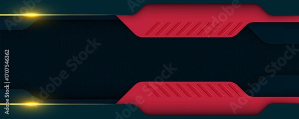 Fototapeta Abstract red background with squares and arrow vector design for banner or template illustration