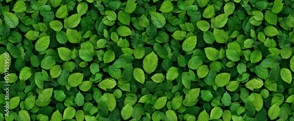 Obraz seamless pattern tiles: green leaves