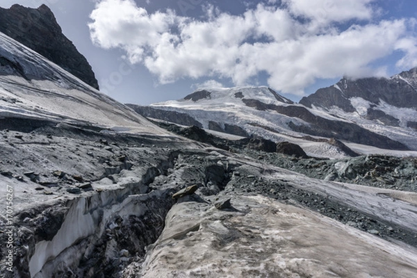 Fototapeta Big mountain (Alphubel, over 4000m) in the alps of switzerland