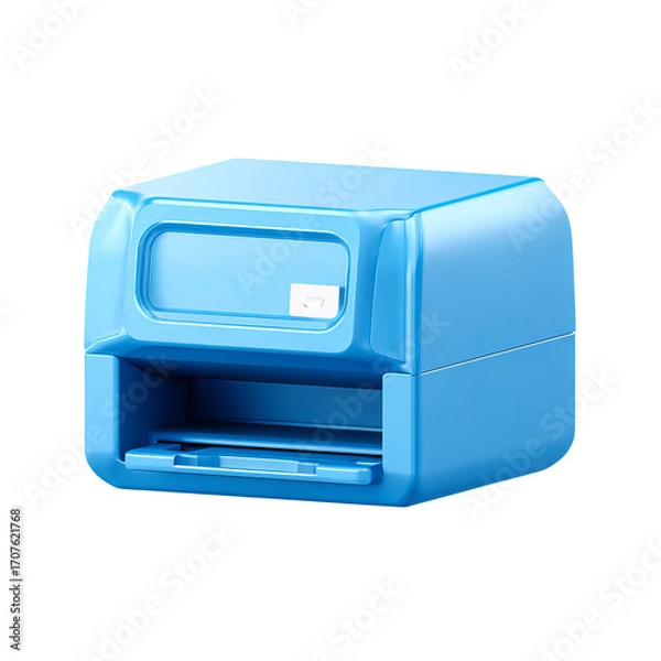 Fototapeta Light-blue, boxy, compact device