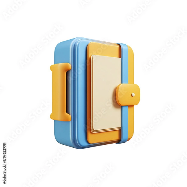Fototapeta 3D stylized book/wallet