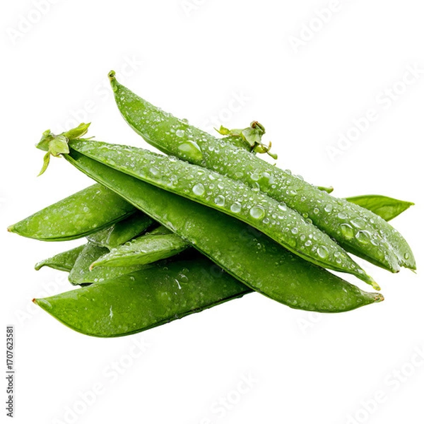 Fototapeta Fresh green peas with water droplets (19)