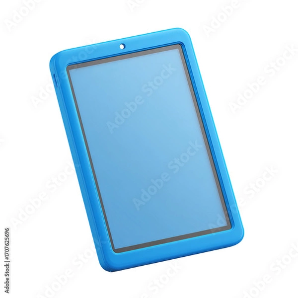 Fototapeta Blue tablet in protective case