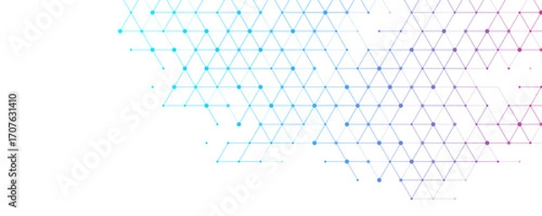 Fototapeta Modern health care or medical background design. Health care innovation concept. Horizontal header web banner. Abstract geometric background with hexagon shapes for medicine, science, chemistry.