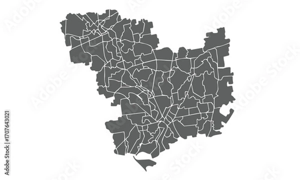 Fototapeta Ukraine Map.Mykolaiv Oblast map.isolated on white background for website layouts,background,education, precise,customizable,Travel worldwide,map silhouette backdrop,earth geography, political,reports.