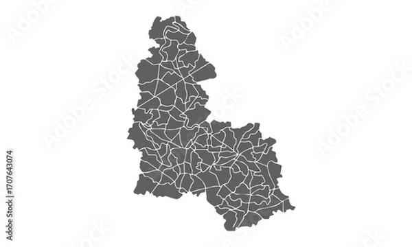 Fototapeta Ukraine Map.Sumy Oblast map.isolated on white background for website layouts,background,education, precise,customizable,Travel worldwide,map silhouette backdrop,earth geography, political,reports.