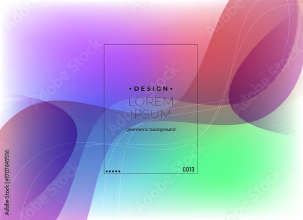 Fototapeta Flat vector. Minimal geometric background. Dynamic shapes composition. Eps10 vector.
