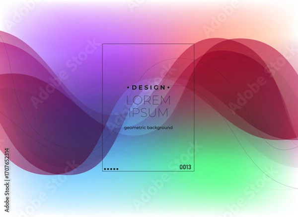 Fototapeta Flat vector. Minimal geometric background. Dynamic shapes composition. Eps10 vector.