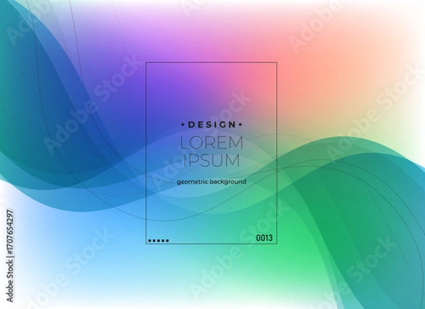 Fototapeta Flat vector. Minimal geometric background. Dynamic shapes composition. Eps10 vector.