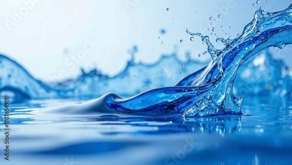 Fototapeta Intricate Abstract water splash With Elaborate Designs And Vibrant Colors, Creating An Energizing And Inspiring Visual. High quality illustration