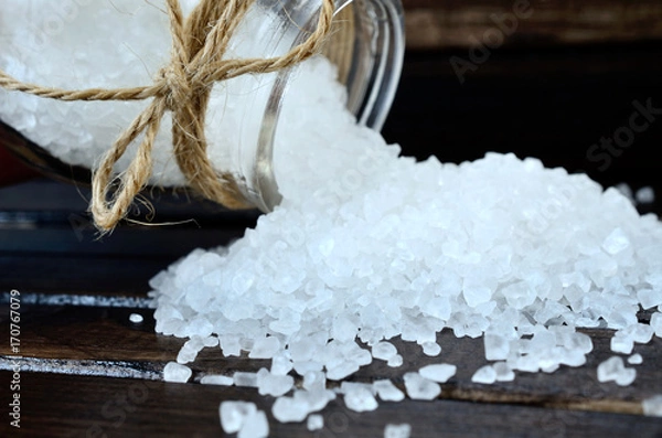 Obraz white salt on table