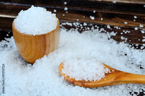 Obraz white salt on table