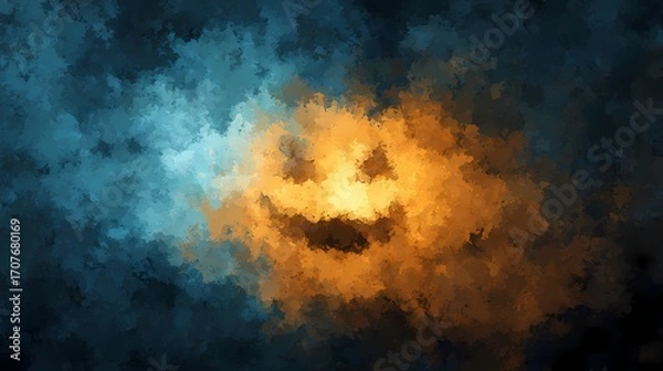 Obraz Eine lachende  Kürbis Wolke.