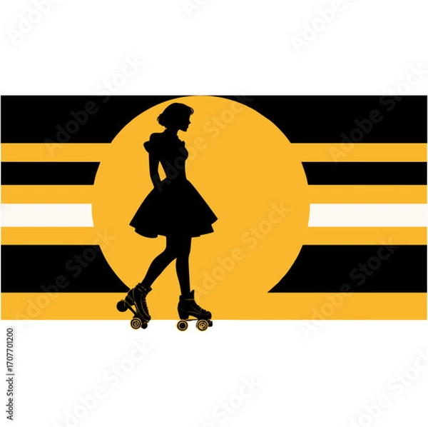 Fototapeta logo vector of a girl