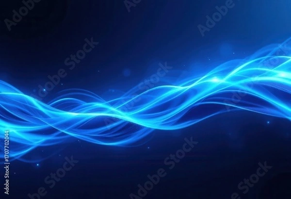 Fototapeta Fluid Blue Motion Background  Vector Art with Realistic ?? and Dynamic Waves, Great for Streaming