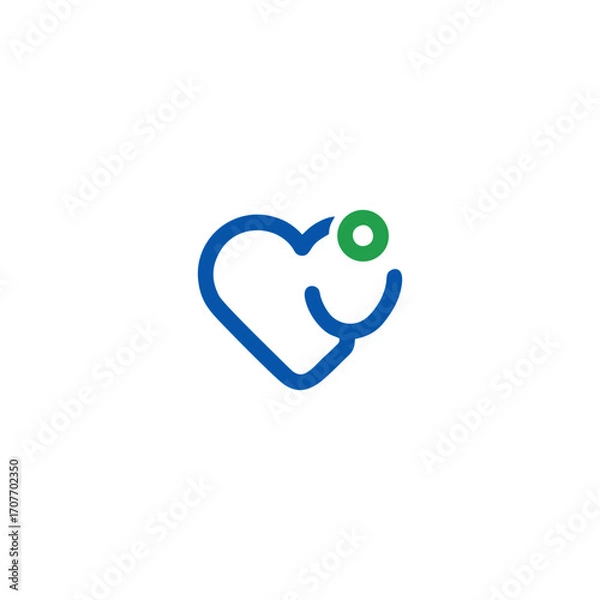 Fototapeta rubber duck with heart