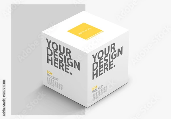 Fototapeta Square Сardboard Box mockup