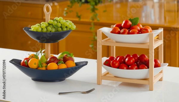 Fototapeta fruit arranged neatly on the table
