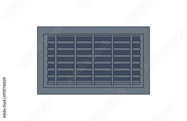 Fototapeta HVAC vent with adjustable louvers in a rectangular frame design