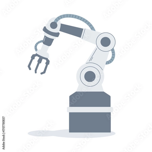 Obraz A versatile industrial robot arm with a gripper, designed for complex assembly lines. It represents the pinnacle of modern engineering and manufacturing automation.