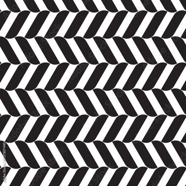 Fototapeta Abstract black color herringbone pattern design.