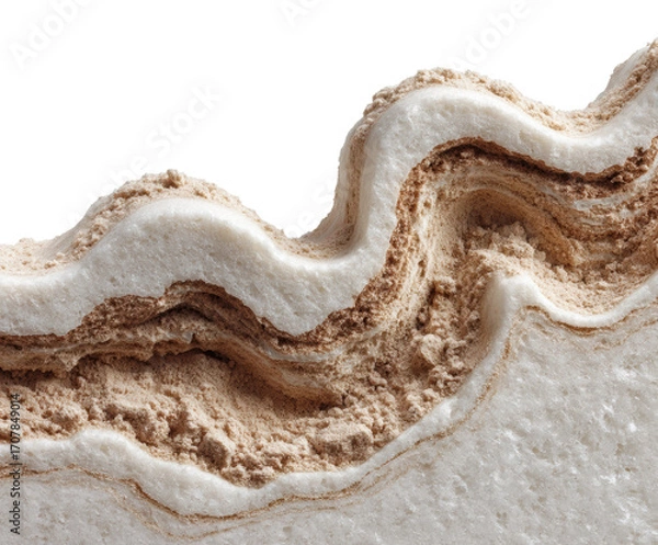 Fototapeta Examining sand and sugar layers abstract PNG, isolated on transparent background
