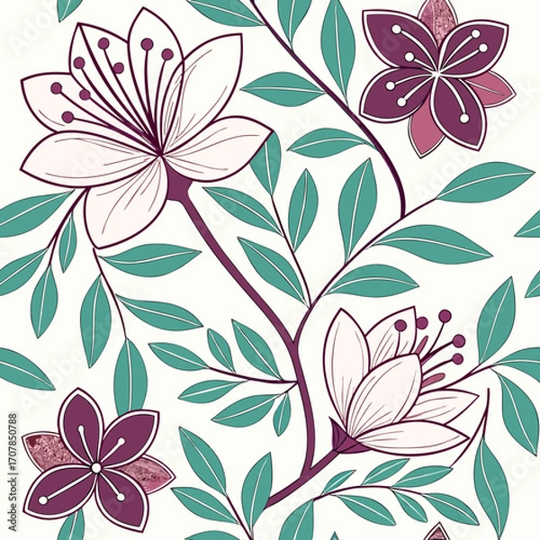 Obraz Geometric Botanical Packaging Design