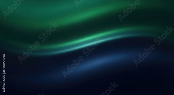 Obraz Abstract swirling green and blue aurora borealis light display