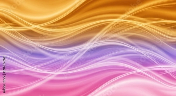Obraz Abstract flowing waves of vibrant orange purple and pink light