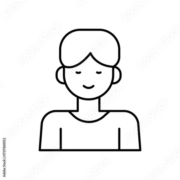 Fototapeta Student Learner Line Icon: Education and Learning