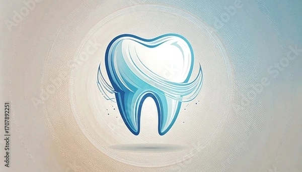 Obraz Clean Tooth Illustration/Abstract Background