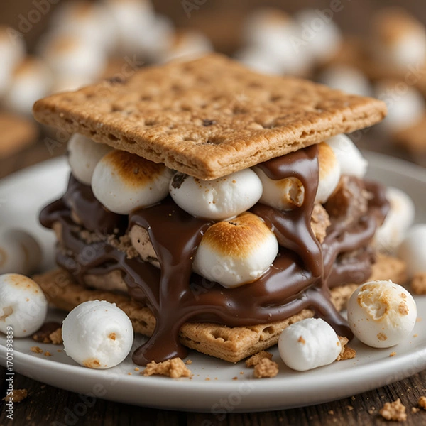 Fototapeta chocolate and nuts cookies