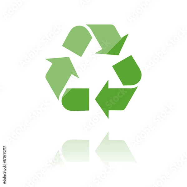Fototapeta farbiges Symbol - Recycling-Symbol