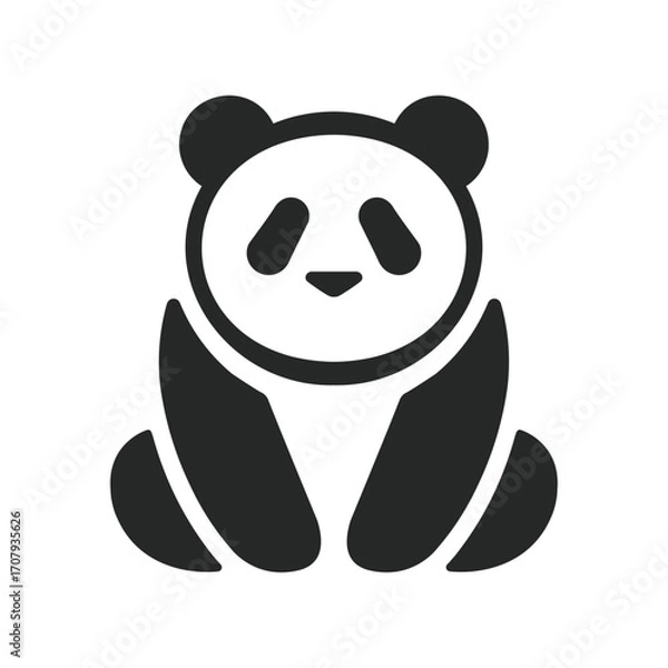 Fototapeta abstract panda logo