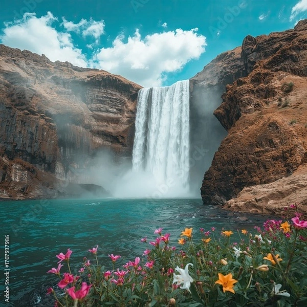Obraz waterfall in iceland
