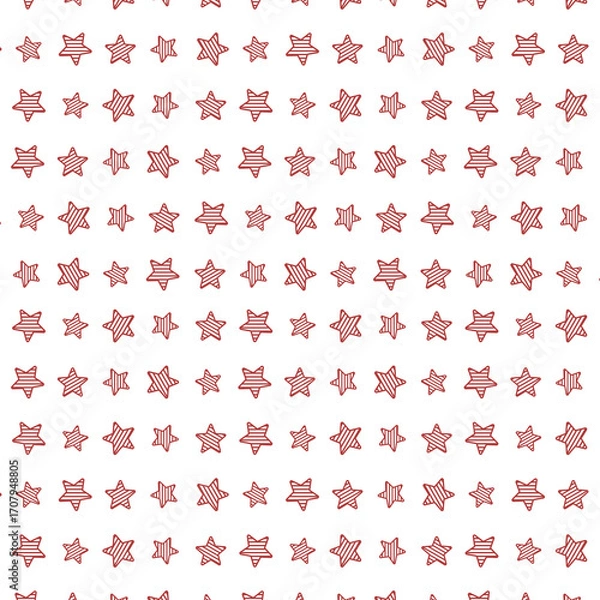 Fototapeta set of red stars vector background