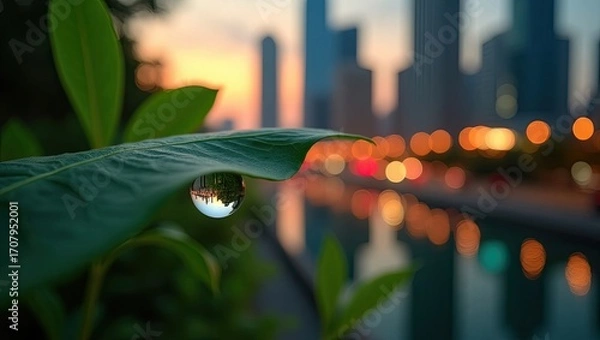 Obraz water drops on the grass