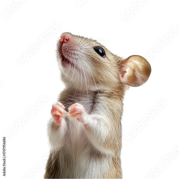 Fototapeta rat on white background