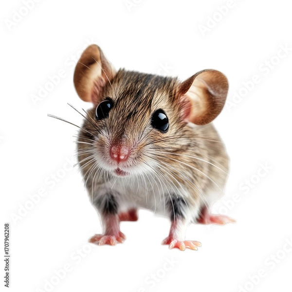 Obraz rat on white background