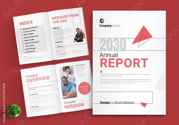 Fototapeta Annual Report Template Layout 2030