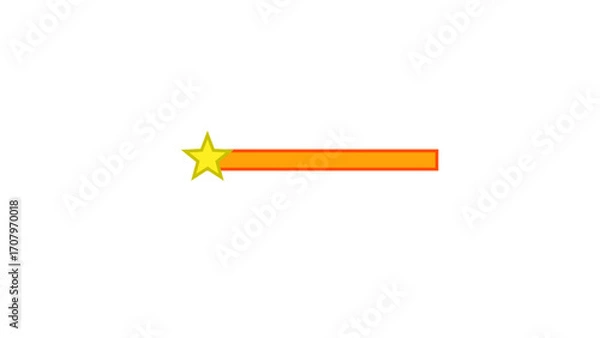 Obraz VECTOR loading bar with star